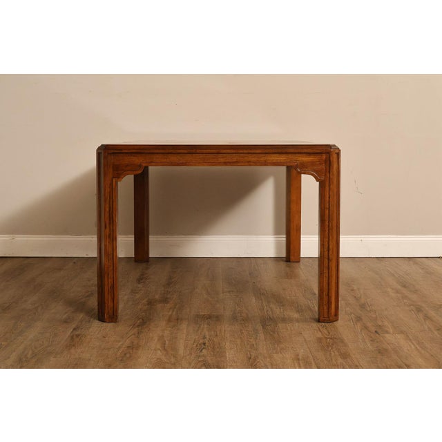 Drexel Heritage Sketchbook Collection Burl Wood Parsons Extendable Dining Table For Sale - Image 17 of 18