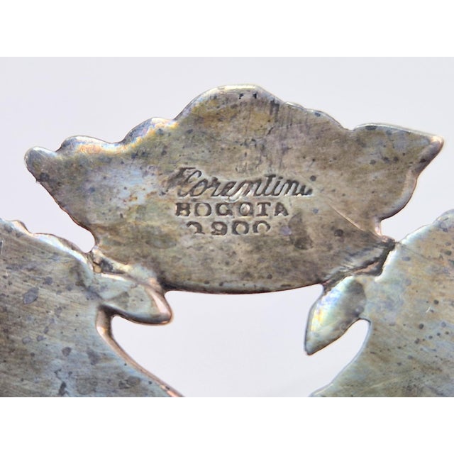 900 Pure Silver Platter from Florentina, Bogota, Colombia, 1970s For Sale - Image 9 of 18