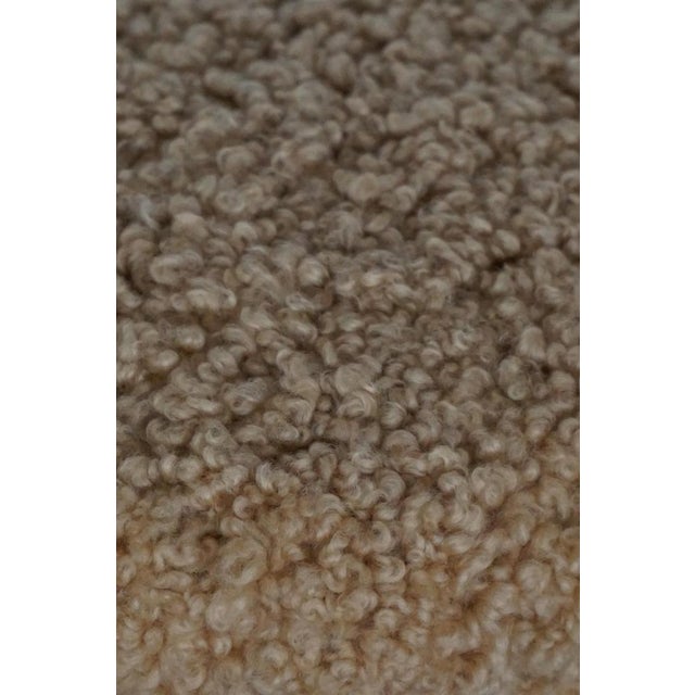 Mid-Century Danish Stool in Lambswool Upholstery with Curved Wooden Legs, 1940s For Sale - Image 17 of 18