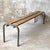 Vintage School Bench in Metal and Wood, 1950s For Sale - Image 6 of 6