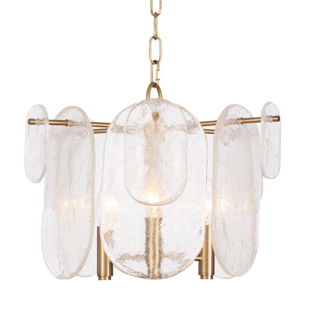 Regina Andrew Echo Glass Pendant, Natural Brass For Sale - Image 4 of 6