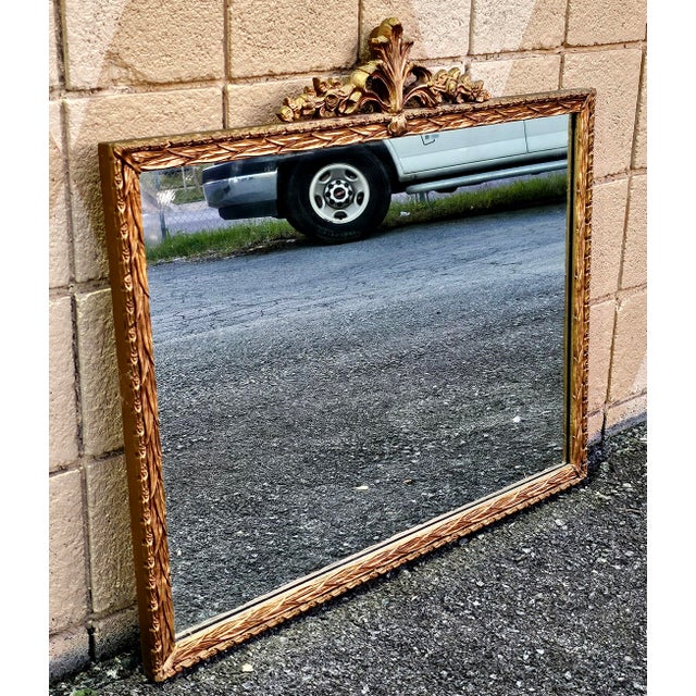 Early 20th Century Italian Giltwood Ornate Frame Mirror For Sale - Image 4 of 8