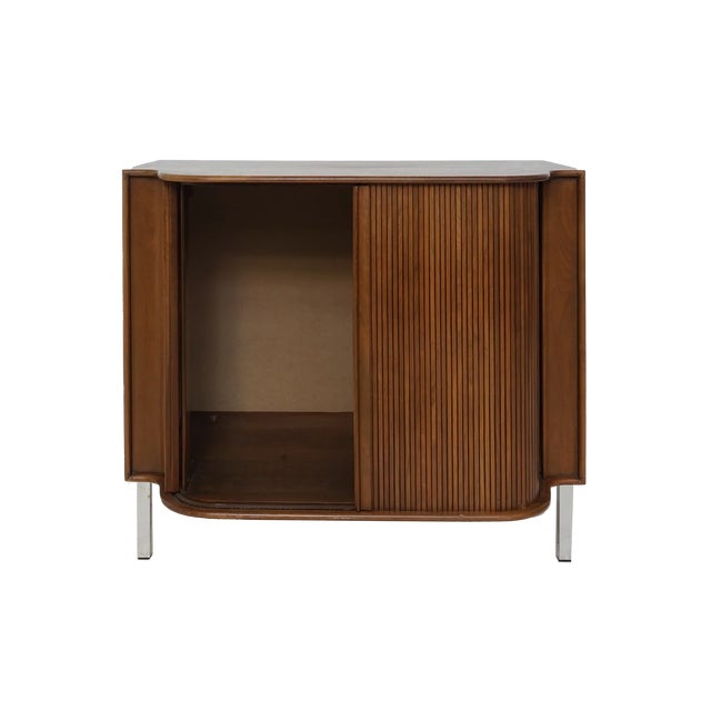 Tambour Midcentury Cabinet For Sale - Image 4 of 8