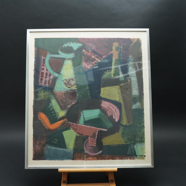 Jug ​​with Red Bowl Poster by Hannes Schmucker, 1960s For Sale - Image 4 of 9