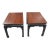 Mid-Century Modern Restored Pair of Vintage 1960's Medallion Limited Two Tone Chow Side Tables With Walnut Top and Ebony Base For Sale - Image 3 of 8