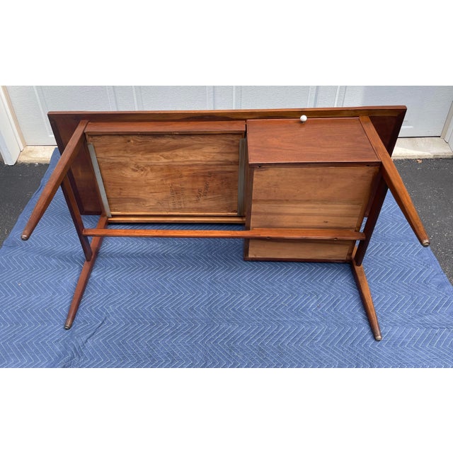 1959 Mid-Century Modern Walnut Writing Desk by Kipp Stewart for Drexel Declaration For Sale - Image 14 of 18