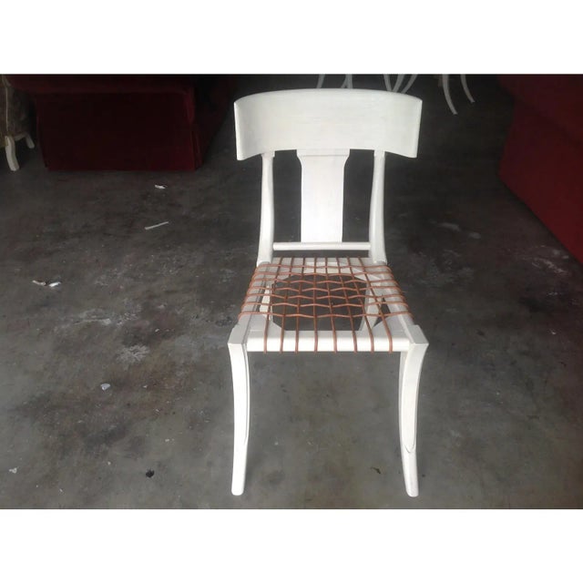 Klismos Style Custom Finish Dining Chair For Sale - Image 4 of 4