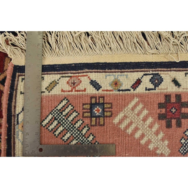 Heriz Rug 5’11” X 8’11” Blue Wool Vintage Tribal Hand-Knotted Oriental Carpet For Sale - Image 14 of 14