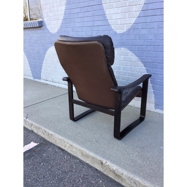 1960s Bjarne Dahlqvist Lounge Chair & Ottoman, Leather, Mid-Century Modern For Sale - Image 9 of 12