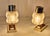 Vintage Bedside Lamps with Brown-Beige Plastic Frame from Hustadt-Leuchten, 1970s, Set of 2 For Sale - Image 6 of 8