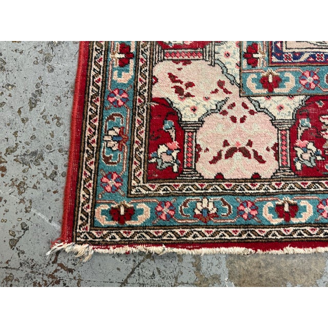8 Ft × 11 Ft Bakhtiari Style Garden Panel Area Rug, Vintage For Sale - Image 4 of 12