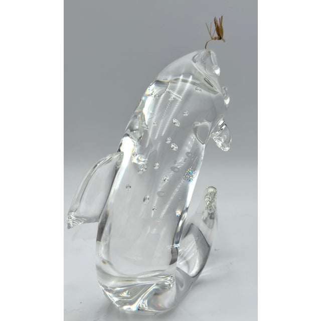 Modern Steuben Glass & 18K Gold “Trout & Fly” by James Houston, Introduced 1966 For Sale - Image 3 of 18
