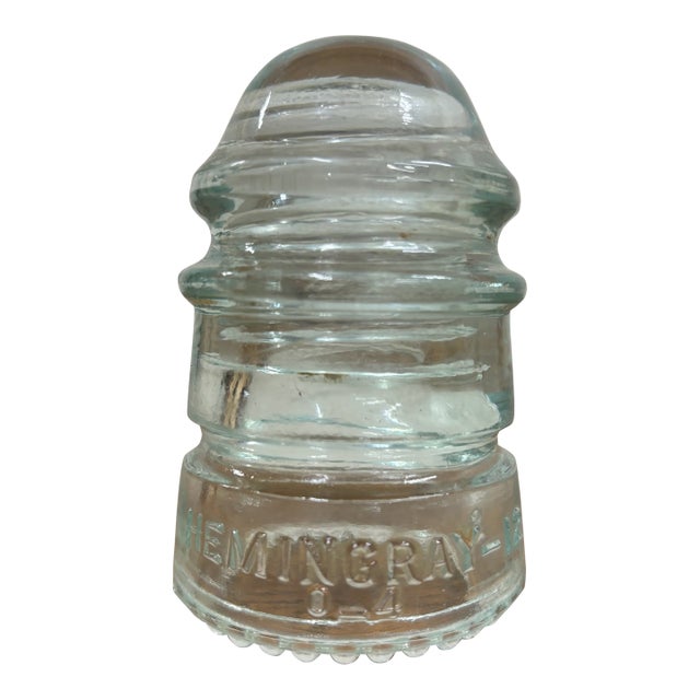 Vintage Hemingray 12 Light Teal Glass Insulator For Sale