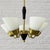 Mid-Century Modern Scandinavian Chandelier in Brass and Glass, 1940s For Sale - Image 4 of 10