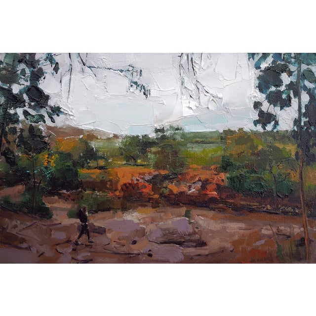 Al monte do Facho II - View to the Cíes Islands/Spain by Heiko Mattausch | Oil on board Coastal view of the Cíes Islands. For Sale