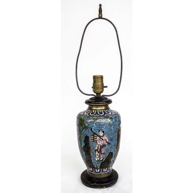 Vintage Cloisonne Lamp With Shade Chairish