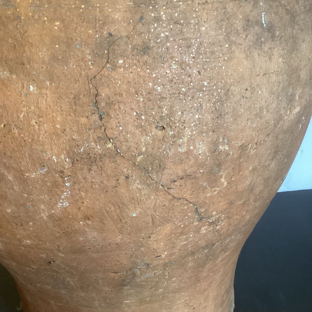 Mid 19th Century Antique Late Edo Period Japanese Bizen/Iga Ware Tsubo Jar, 18" Tall, 25.4 LBS For Sale - Image 5 of 12