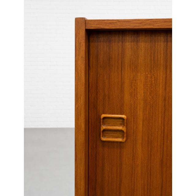 Mid Century Modern Teak Jr. Credenza | Danish Storage Entryway Cabinet, Circa 1960's For Sale - Image 11 of 15