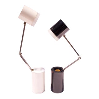 Vintage Collapsible Articulating Lamps / Sconces by Lloyds - a Pair For Sale