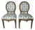 Set of 2 Louis XVI Style Side Chairs Upholstered in 29 Park Fabric For Sale