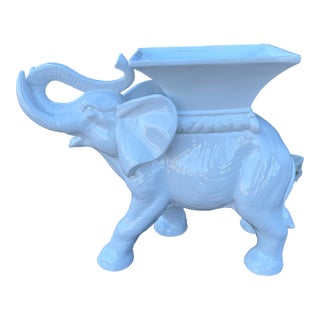 1970s Italian Glazed Ceramic Elephant For Sale