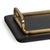 Contemporary Greyson Leather Rectangle Tray Small, Natural Brass For Sale - Image 3 of 5