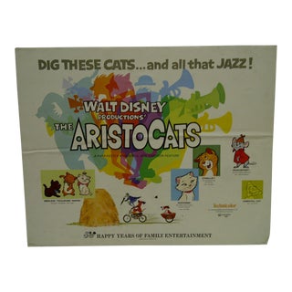 Walt Disney's "The Aristocats" Movie Poster -- Re-Released by Buena Vista -- 1970 For Sale