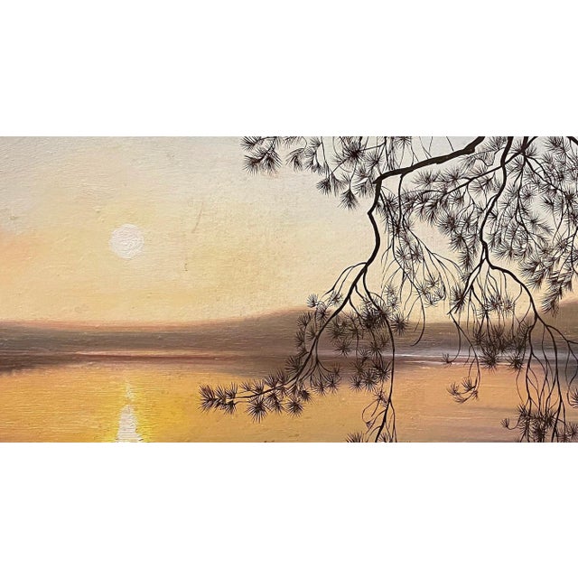 Original River Landscape Oil Painting, Ukrainian Artist Lyamin, 1970s 48-90 For Sale - Image 6 of 6
