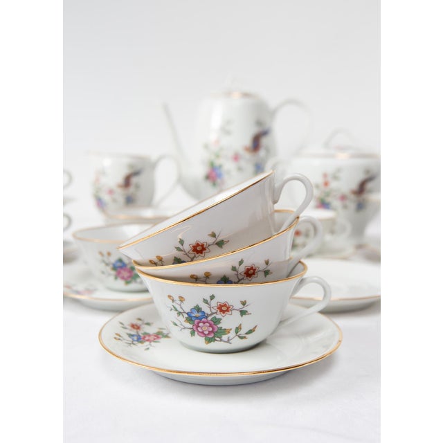 Porcelain Tea Set for Eleven from Limoges, 1950s, Set of 25 For Sale - Image 9 of 9