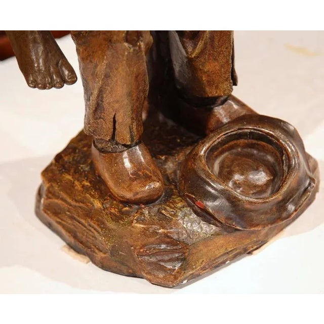 19th Century Belgium Polychrome Terracotta Sculpture For Sale - Image 9 of 10