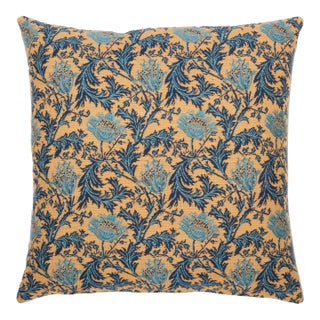 Morris Anemones Tapestry Cushion With Feather Filler - 55 X 55cm For Sale