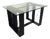 Vintage Rectangular High Table in Glass and Black Metal, 1980s For Sale