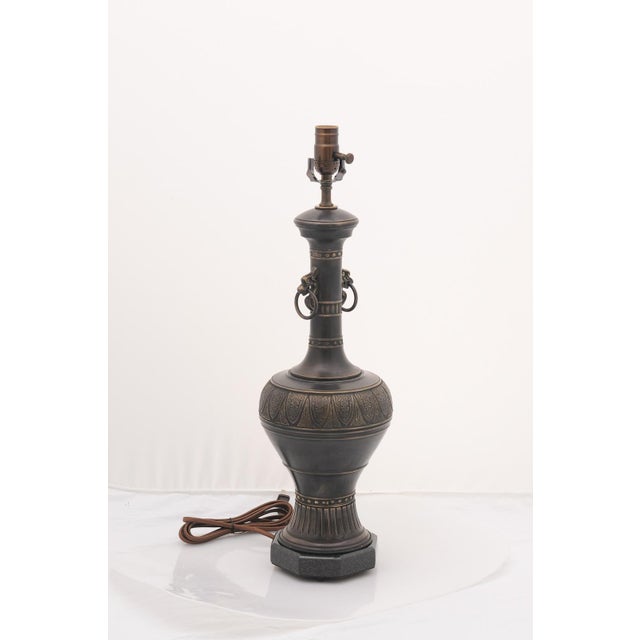 This beautiful pair of lamps by Marbro Lamp Co. reflect the dramatic Hollywood Regency aesthetic popularized by designer...