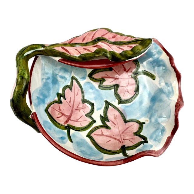 Vintage Italian Hand Painted Decorative Bowl For Sale