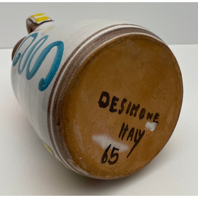 Giovanni Desimone Hand-Painted Mid-Century Modern Ceramic Vase by Giovanni DeSimone For Sale - Image 4 of 6