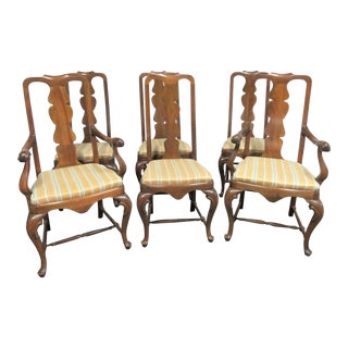 19th Century Italian Walnut Provincial Dining Chairs- Set of 6 For Sale