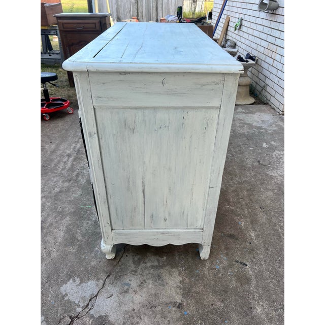 French 19th Century Louis XV Painted Walnut Two Door Buffet For Sale - Image 12 of 12