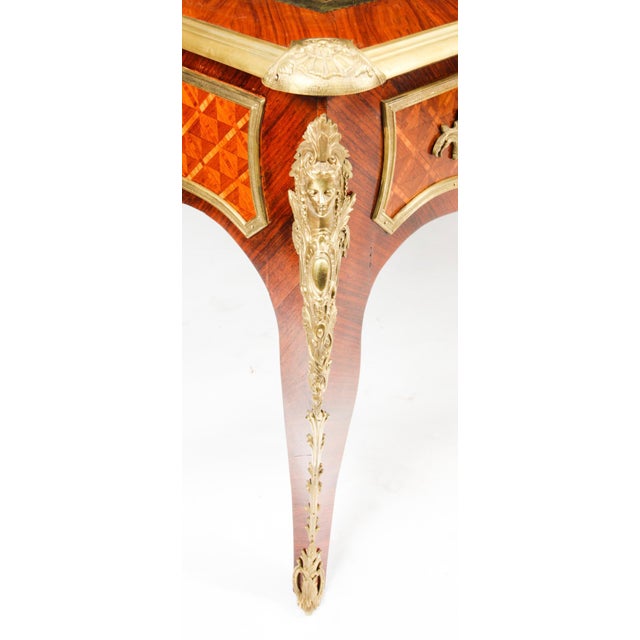 19th Century Louis Revival Ormolu Mounted Bureau Plat Desk For Sale - Image 3 of 18