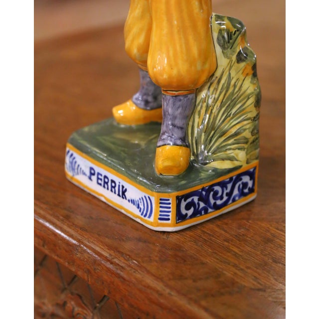 19th Century French Quimper Faience Perrik and Anaik Breton Figures For Sale - Image 12 of 14