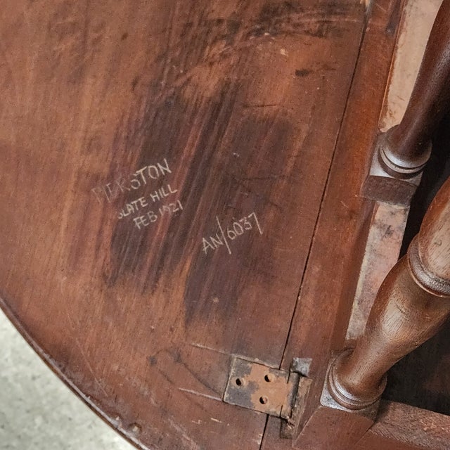 Solid Mahogany Antique Gateleg / Spiderleg Drop Leaf Table For Sale - Image 16 of 16