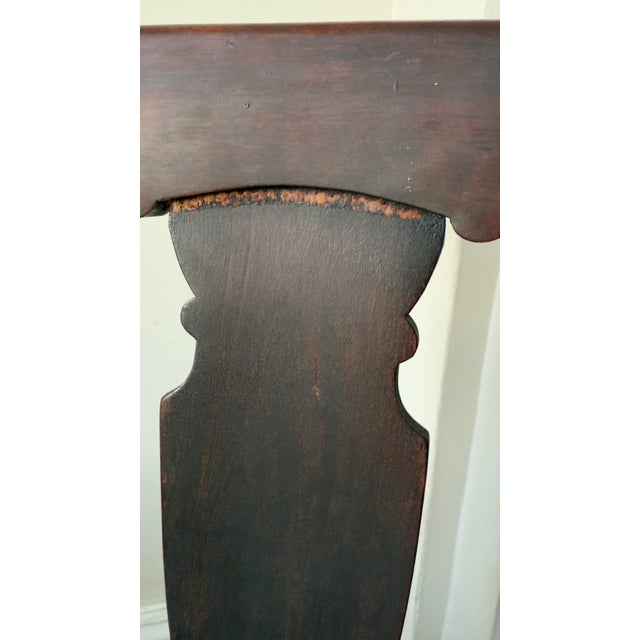 Late 19th Century Mission Armless Side Chair With Cane Seat For Sale - Image 10 of 13