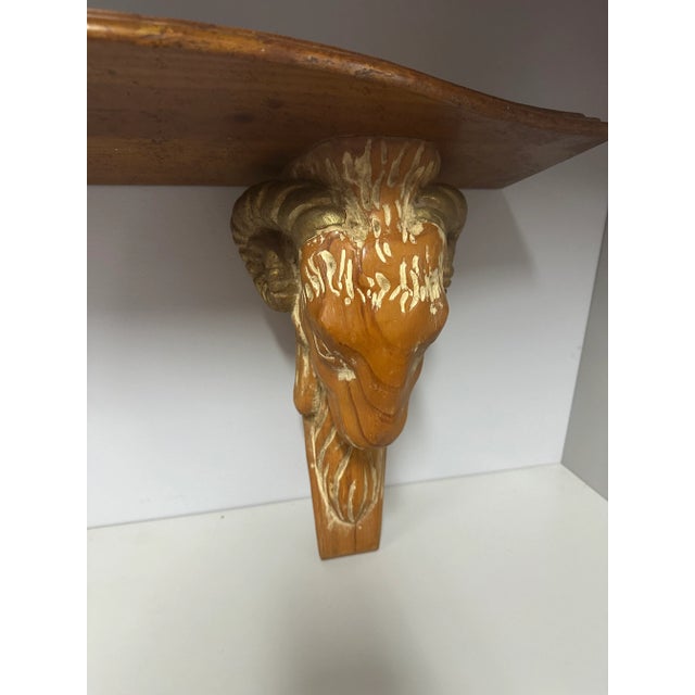 Carved Rams Head Wall Shelf For Sale - Image 12 of 12