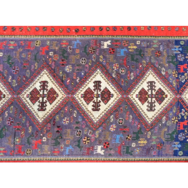 Mid 20th Century Vintage Persian Sumak Rug For Sale - Image 5 of 13