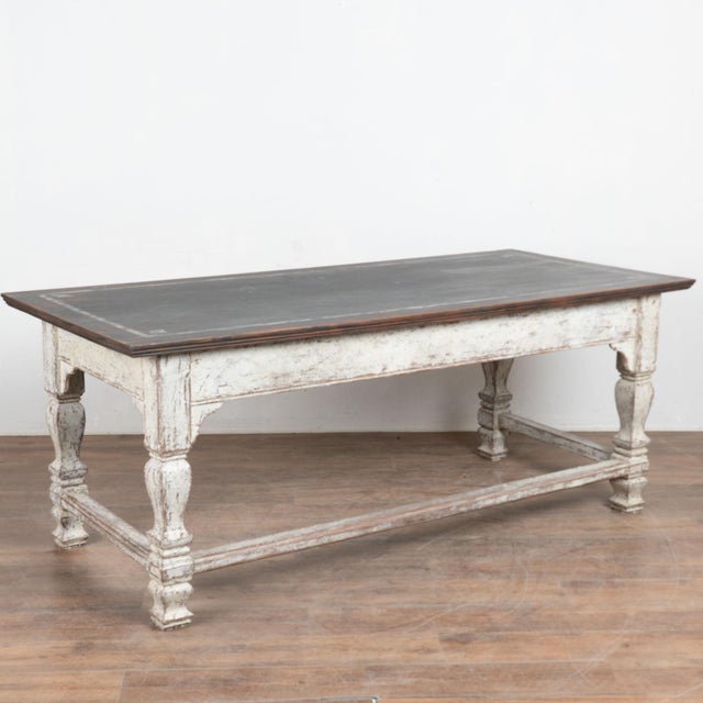 19th Century Danish Painted Baroque Library Writing Table Console For Sale - Image 18 of 18