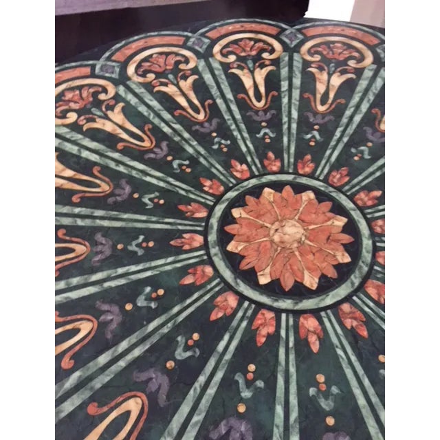 Thomas Morgan 22k Carved Giltwood Center Table With Faux Painted Top For Sale - Image 4 of 13