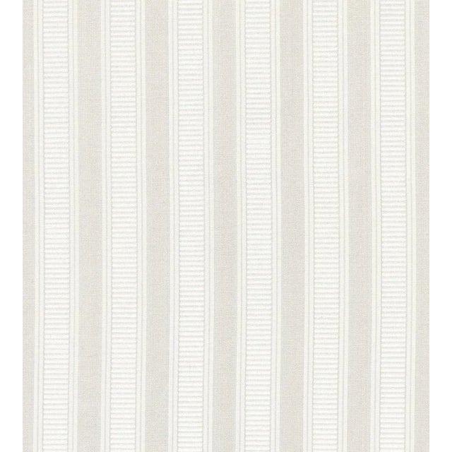 Traditional The House of Scalamandré Shirred Stripe Fabric, Eggshell For Sale - Image 3 of 3