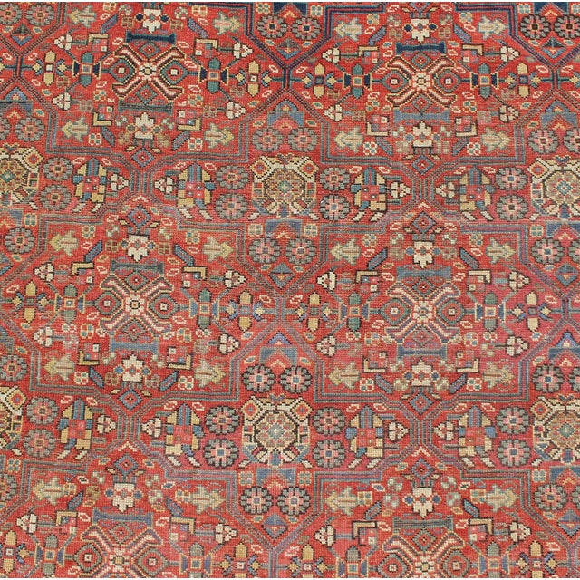 Antique Kurdish Gallery Runner in All-Over Geometric Design 6'0"x12'6" For Sale - Image 11 of 12