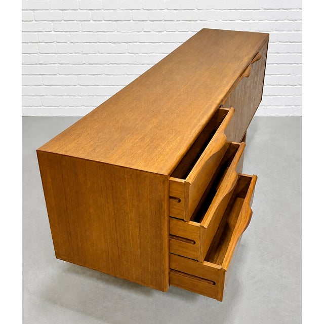 Funky Sculptural Mid Century Modern Styled Credenza | Teak Media Stand | Handmade Sideboard For Sale - Image 11 of 13