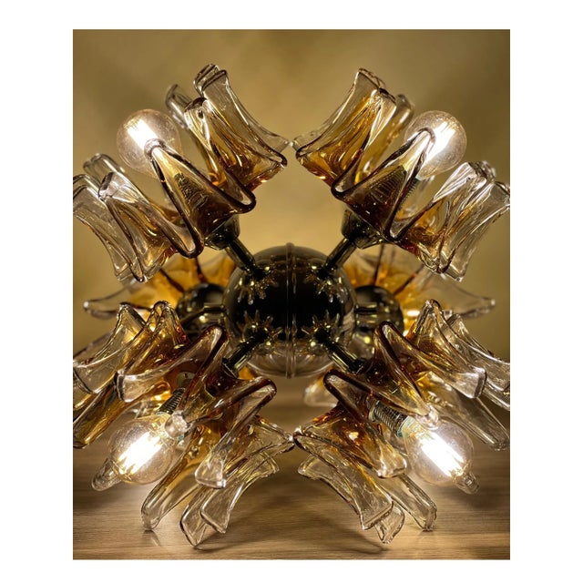 Mid-Century Modern Vintage Sputnik Pendant Light from Mazzega, 1970s For Sale - Image 3 of 8