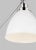 Chapman & Myers by Visual Comfort Studio Wellfleet Single Arm Dome Task Sconce, Matte White & Polished Nickel For Sale - Image 4 of 5